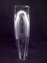 Tall Engraved Cut Crystal Long-Stem Vase, 1 3/4 Lb