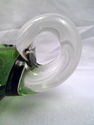 Crystal Emerald Green Cut to Clear Handled Nappy, 