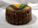 Antique Majolica Pottery Ladies Spittoon, Bamboo, 