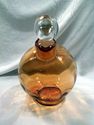 Decanter, Cambridge Tilt Ball, Labeled, Amber, Cle