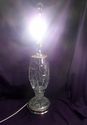 Cut Crystal Table Lamp, Over 7 Lbs, 24" Height, Wo