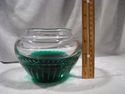 Superb Signed Art Glass Bowl, Emerald, Clear, Opal