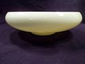 Footed Bowl, Cambridge, Ivory Opaque Green, Vintag