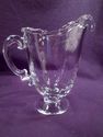 Two Vintage Milk, Juice Pitchers, Clear Glass, Foo