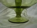 Yellow-Green Epergne, Victorian, Glass, Antique, V