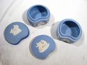 Set of Two Wedgwood Jasperware Blue Dresser Boxes