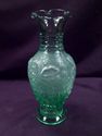 Green Glass Vase, Marked Imperial Glass, Vintage, 