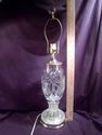 Cut Crystal Table Lamp, Over 7 Lbs, 24" Height, Wo