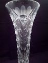 Two Cut Crystal Vases, 10 1/4" & 6" Height, Footed