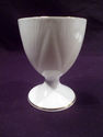 Egg Cup and Underplate, Shelley Regency White, Por