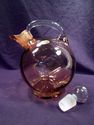 Decanter, Cambridge Tilt Ball, Labeled, Amber, Cle