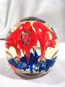 Interesting Floral Art Glass Paperweight