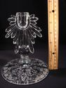 Beautiful Pair of Etched Glass Candle Holders, New