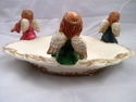 Nut, Candy Dish with Three Holiday Angels, Hand-Pa