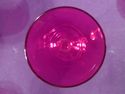 Set of 6 Ruby Cordial Glasses, Clear Beaded Stems,