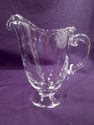 Two Vintage Milk, Juice Pitchers, Clear Glass, Foo