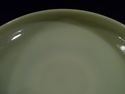 Footed Bowl, Cambridge, Ivory Opaque Green, Vintag