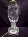 Cut Crystal Table Lamp, Over 7 Lbs, 24" Height, Wo