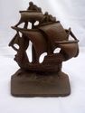 Pair of Cast Brass Bookends, Spanish Galleons, Sai