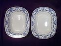 Pair of Wedgwood Ironstone Grosvenor Blue Swag Ser