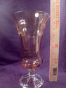 Large Glass Vase, Cambridge, Amber, Ocular, Vintag