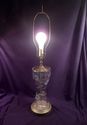 Antique Lamp, American Brilliant Period, Cut Cryst
