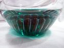 Superb Signed Art Glass Bowl, Emerald, Clear, Opal