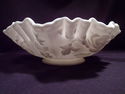 Rare Large White Footed Marked Imperial Glass Bowl