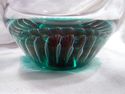 Superb Signed Art Glass Bowl, Emerald, Clear, Opal