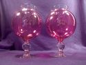 Pair of Vases, Cambridge Cranberry Glass, Ruffled 