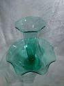 Teal Epergne, Victorian, Glass, Hand-Blown, Antiqu