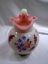 Small Pitcher, Fenton Hand-Painted Art Glass, Flor