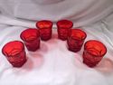 Set of Six Fostoria Argus Ruby Juice Glasses, Mark