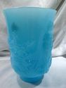 Vase, Fenton Empress, Art Glass, Blue, Marked, Sti