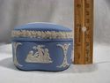 Set of Two Wedgwood Jasperware Blue Dresser Boxes