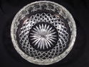 Cut Crystal Salad Bowl, Elaborately Etched Intagli