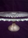 Imperial Candlewick Cake Stand With Duchin Sterlin