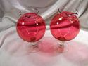 Pair of Vases, Cambridge Cranberry Glass, Ruffled 