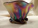 Iridescent Art Glass Vase, Signed by Artist, Purpl