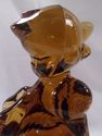 Figurine, Girl with Geese, Amber Art Glass, Child