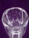 Tall Engraved Cut Crystal Long-Stem Vase, 1 3/4 Lb