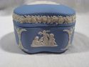 Set of Two Wedgwood Jasperware Blue Dresser Boxes