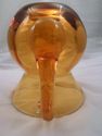 Amber Glass Pitcher, Hand-Made, Flared Rim, Applie