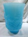 Vase, Fenton Empress, Art Glass, Blue, Marked, Sti