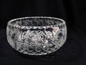 Cut Crystal Salad Bowl, Elaborately Etched Intagli