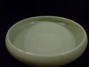 Footed Bowl, Cambridge, Ivory Opaque Green, Vintag