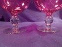 Pair of Vases, Cambridge Cranberry Glass, Ruffled 