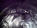 Rare Verlys Kingfisher Bowl, Clear, Satinized, Gla