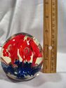 Interesting Floral Art Glass Paperweight