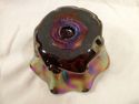 Iridescent Art Glass Vase, Signed by Artist, Purpl